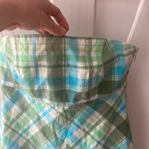 GAP Plaid Empire Waist Strapless Dress - Picture 3 of 12